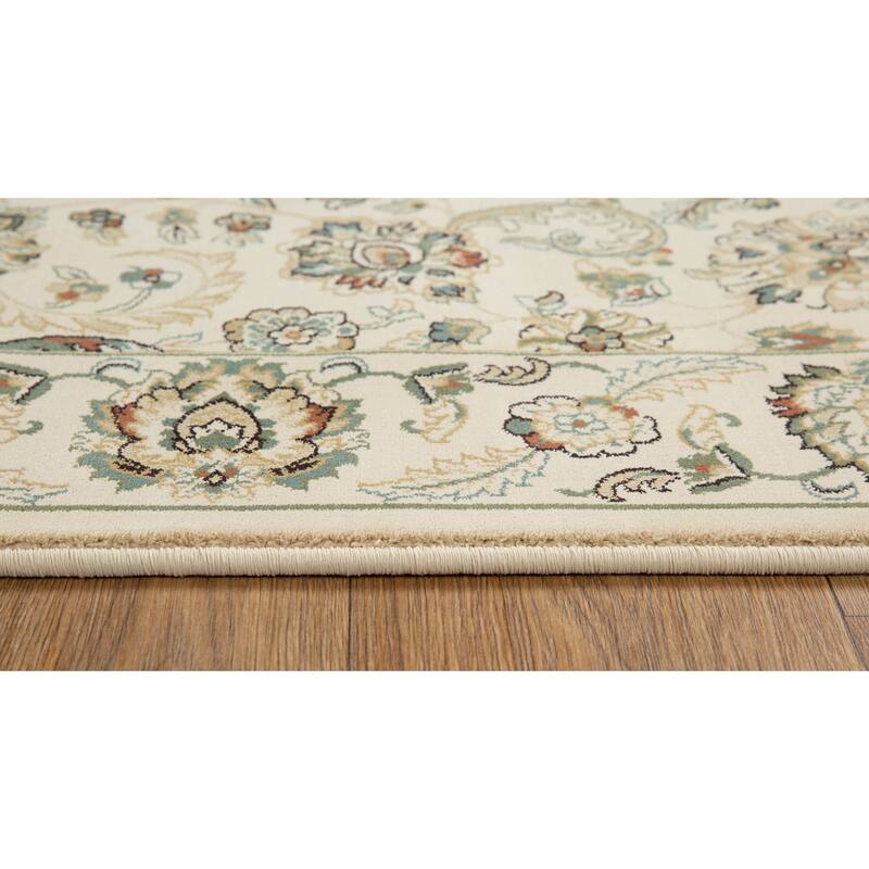 Izmir Collection Multicolor Transitional Floral/Botanical Area Rug