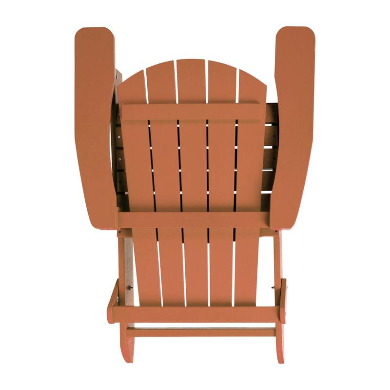 Set of 2 Poly Resin Folding Adirondack Chair-Indoor/Outdoor Patio Chair