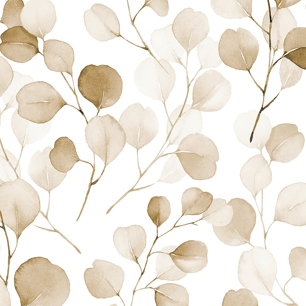 Galerie Wallcoverings Flora Eucalyptus Trailing Leaf Vinyl on Non-woven Matte Wallpaper Roll
