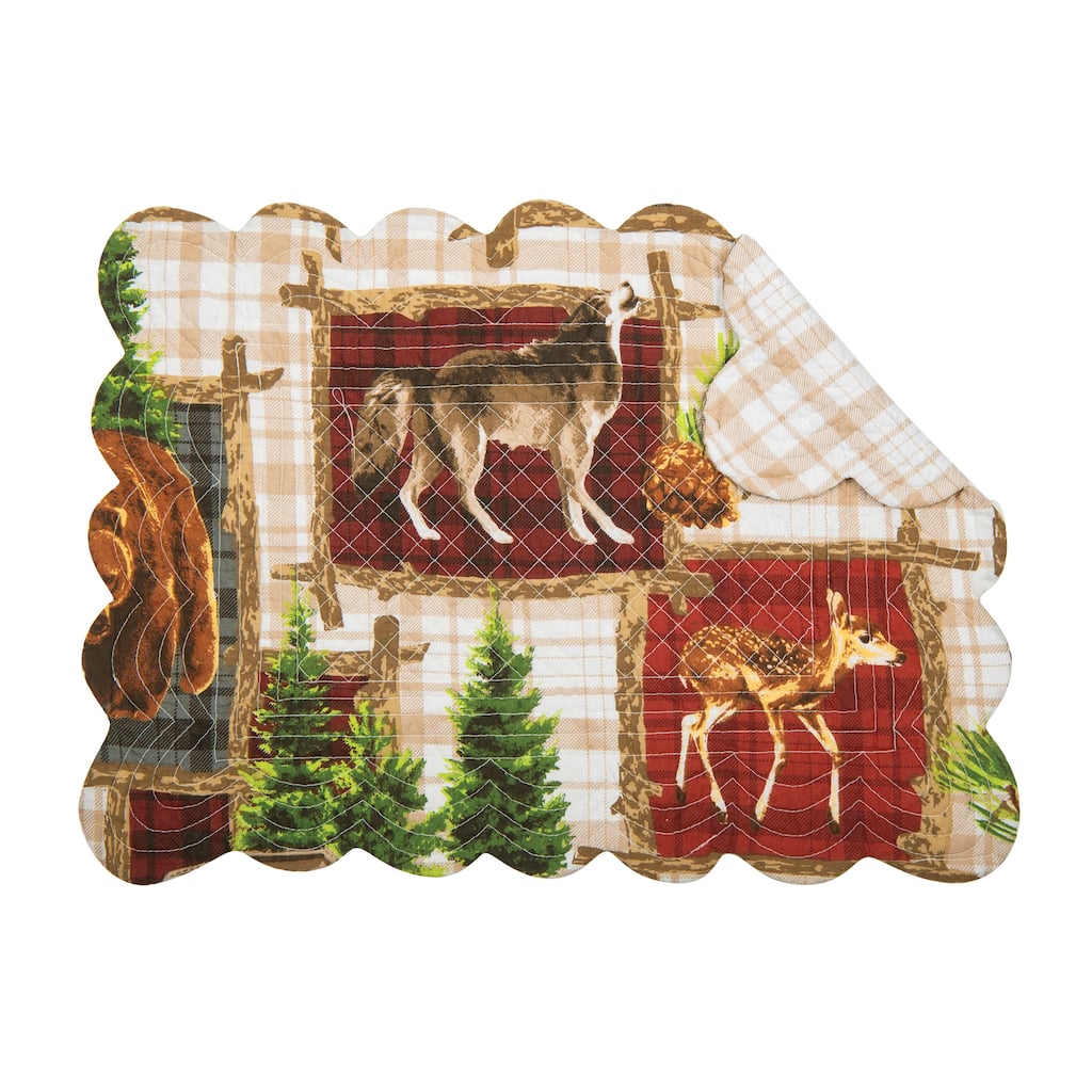 Bryson Retreat Woven Reversible Rustic Lodge Placemat Set of 6 - Set of 6