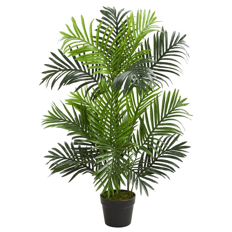 Artificial Palm Tree Indoor - 3ft Lush Green Haven Palm Decor - Tropical Aesthetic for Home Office Living Room - 3ft.