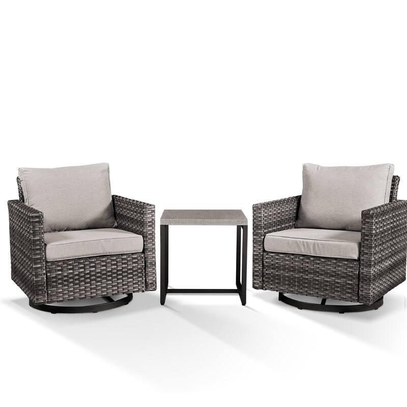 Outdoor Swivel Glider Chairs with Soft Cushion