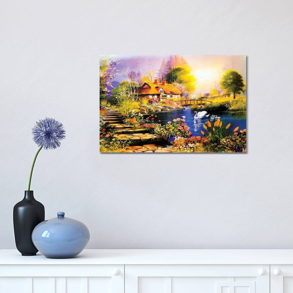 iCanvas "Landscape Painting" by vasmedia Canvas Print