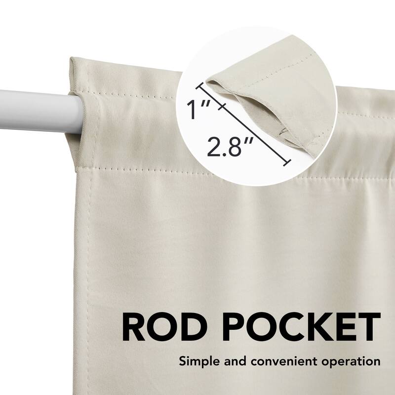 Rod Pocket Kitchen Curtain Valance and Tiers Set