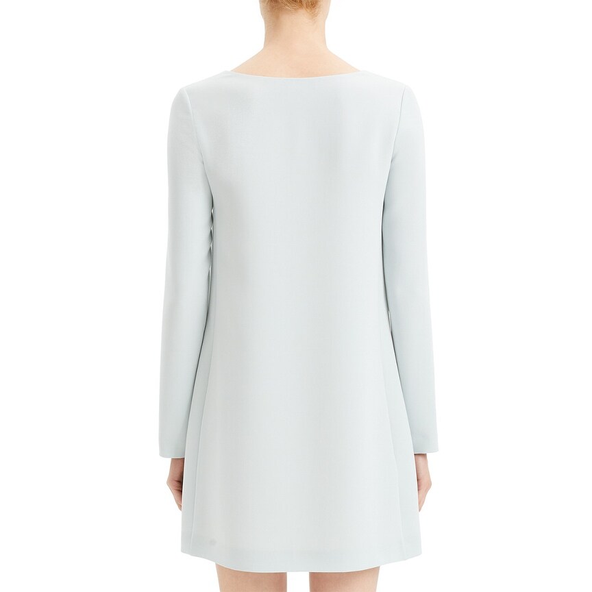 theory long sleeve paneled shift dress