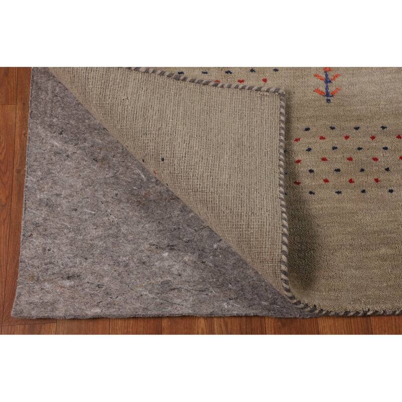 Little Animals Gabbeh Indian Area Rug Handmade Wool Carpet - 6'7"x 9'8"