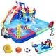 preview thumbnail 11 of 11, Inflatable Water Park with Slide and Blower,Outdoor Bounce House Splash Pool, ETL Certified Blower Included,Backyard Water Slide