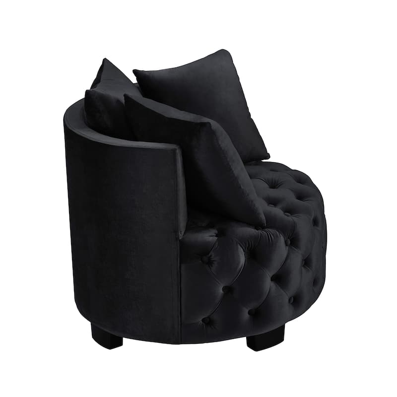 Contemporary Upholstered Tufted Leisure Chair Accent Chair