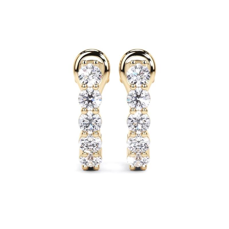 Vault Classic 0.80ct TW Natural Diamond Hoop Earrings (I VS2)