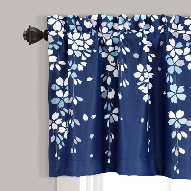 Lush Decor Weeping Flower Room Darkening Window Curtain Valance - 52x18