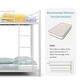 preview thumbnail 19 of 18, Gymax Twin Over Twin Low Metal Bunk Bed with Ladder Guardrails for