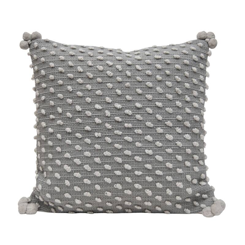 Foreside Home & Garden 20x20" Woven Gray Polyester w/Poly Fill Pillow - 20X20