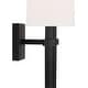 preview thumbnail 6 of 4, Bromley 2 Light Black Forged Wall Mount - 13.75'' W x 18.37'' H x 7.125'' D