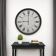 preview thumbnail 7 of 13, Black Iron Traditional Wall Clock No Theme 30 x 30 x 3 - 30"D