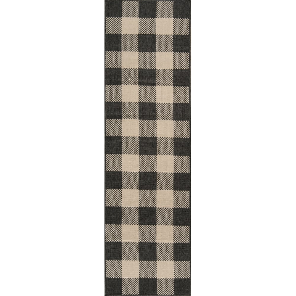 Momeni Baja Plaid Indoor/ Outdoor Area Rug.