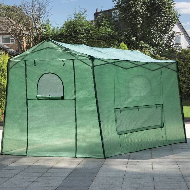 Cozywor Outdoor Green Pop-up Walk-in Greenhouse