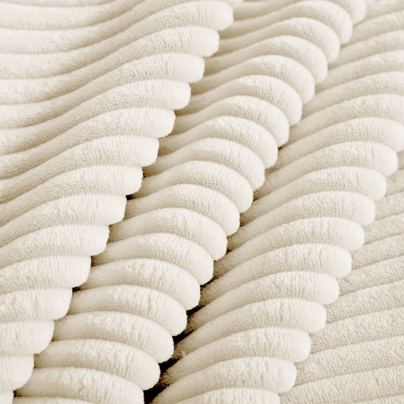 GDFStudio - Corduroy L-Shaped 4-Seater 116.9" Cloud Modular Sectional Couch