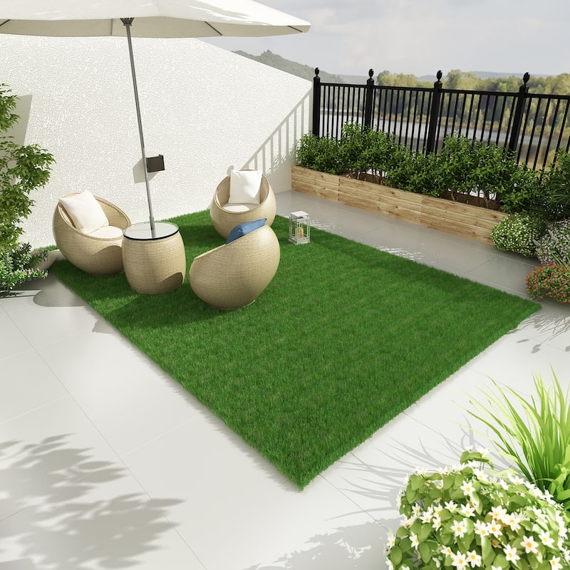 118.1"x 78.7" Luxury Synthetic Artificial Grass Turf Rug and Roll - 118.1"x78.7"