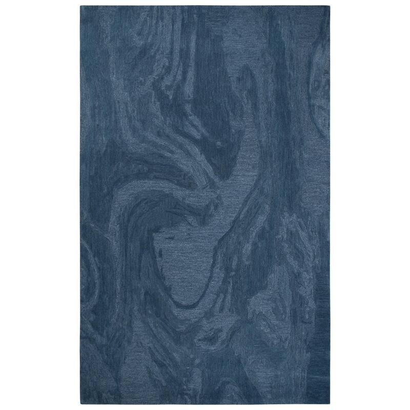 Alora Decor Emerson Blue Abstract Hand-tufted Wool Rug - 5' x 8' - Blue