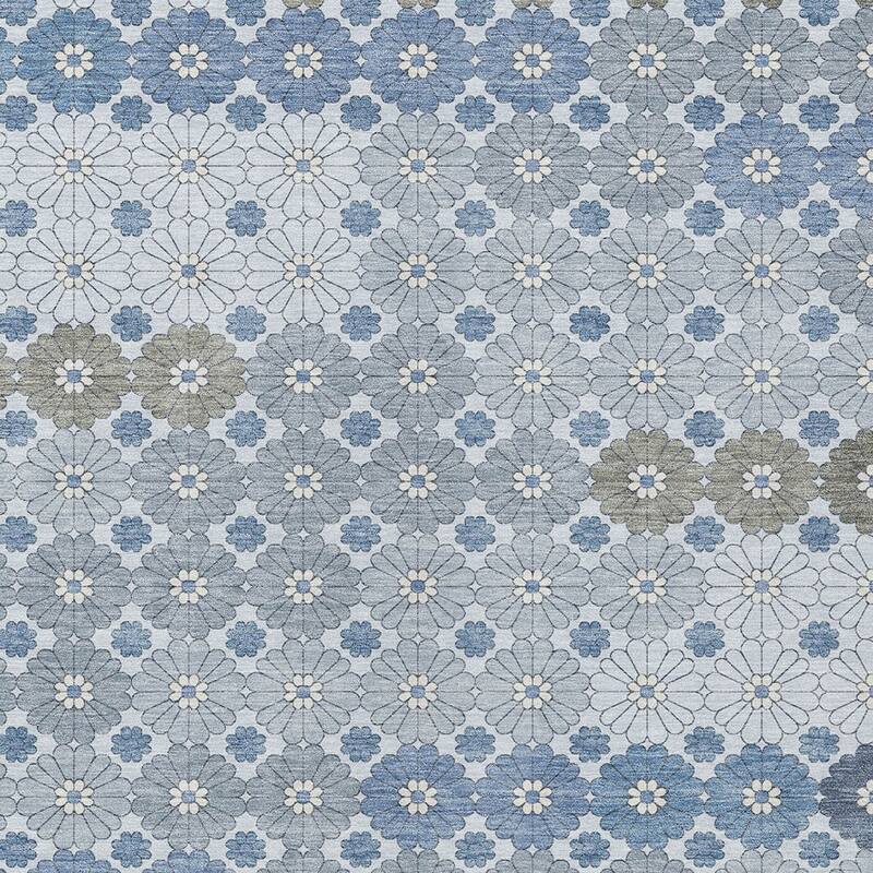 HomeRoots Floral Modern Rectangle Outdoor Rug