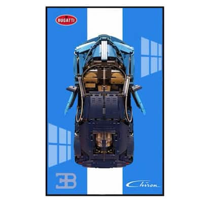 Assembled Building Block Car With Poster Display, Wall Art