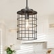 preview thumbnail 7 of 5, Modern Industrial 1-Light Cage Pendant Lights for Kitchen Island