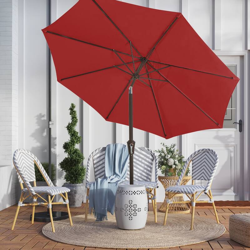 10ft Patio Market Umbrella with Crank & Tilt,UV-Risistant