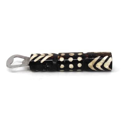 Handmade African Batik Bone Bottle Opener