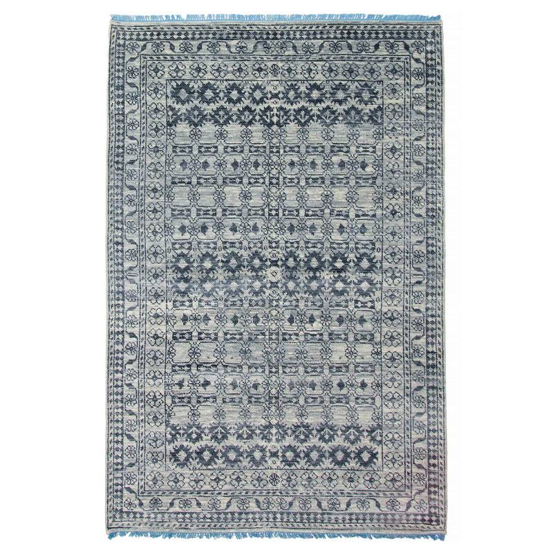 ECARPETGALLERY Hand-knotted Mystique Grey Wool Rug - 5'2 x 7'9 - Grey - 5'2 x 7'9