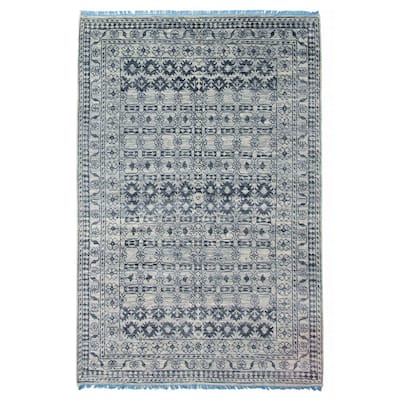 ECARPETGALLERY Hand-knotted Mystique Grey Wool Rug - 5'2 x 7'9