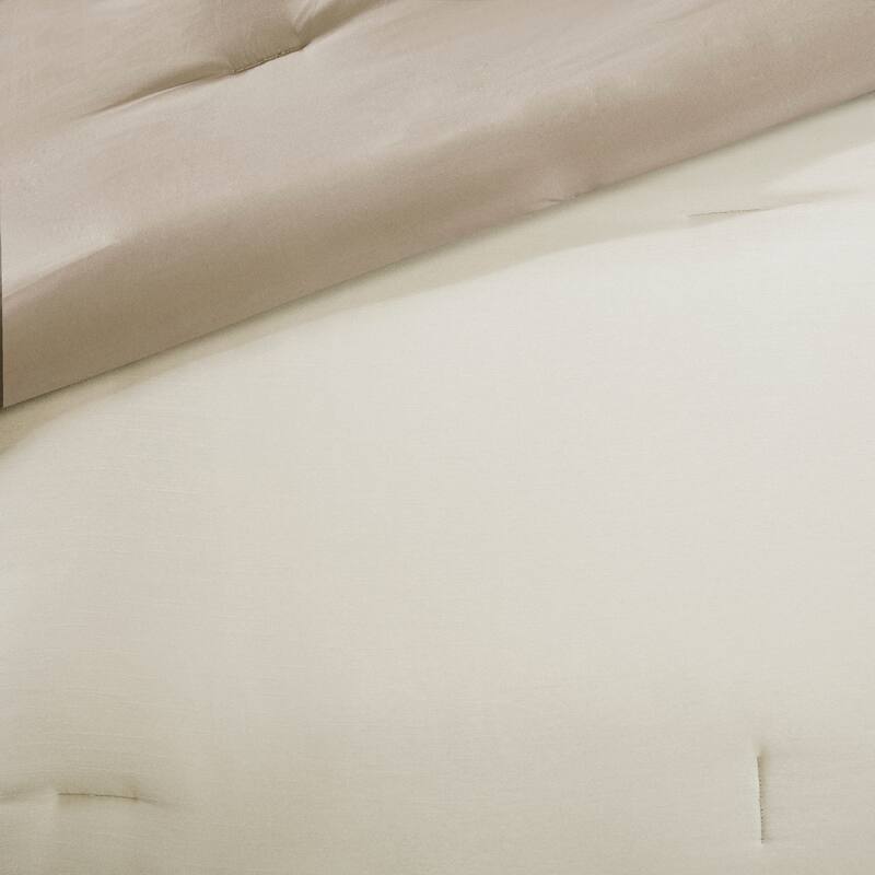 7 Piece Comforter Set Taupe/Brown King