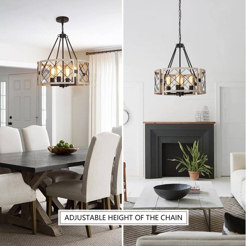 4-Light Adjustable Dining Room Light Fixture Kitchen Island
