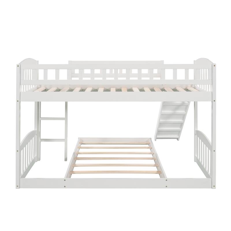 Over Bunk Bed with Slide and Ladder