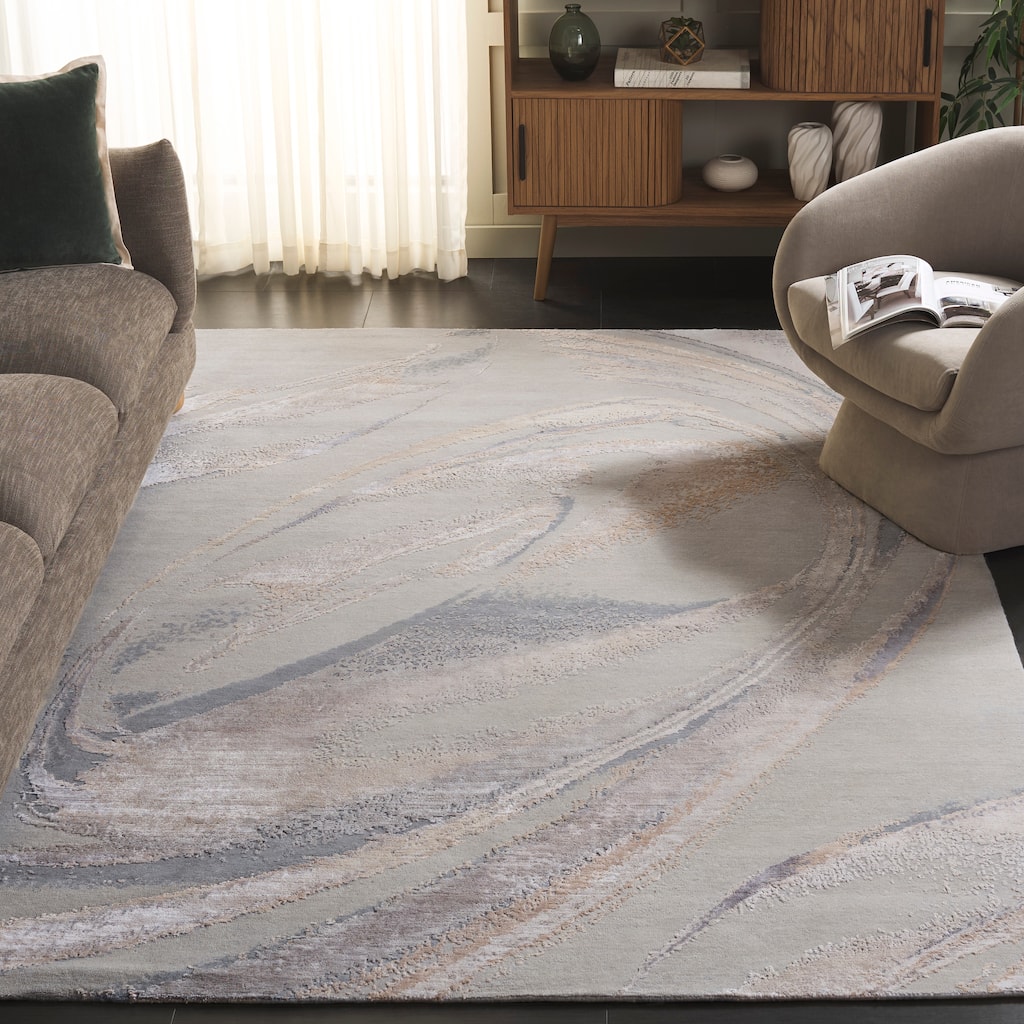 SAFAVIEH Couture Hand-Knotted Saint Tropez Julieta Contemporary Wool Rug