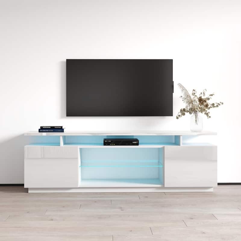 Eva-K Modern 71-inch TV Stand - White