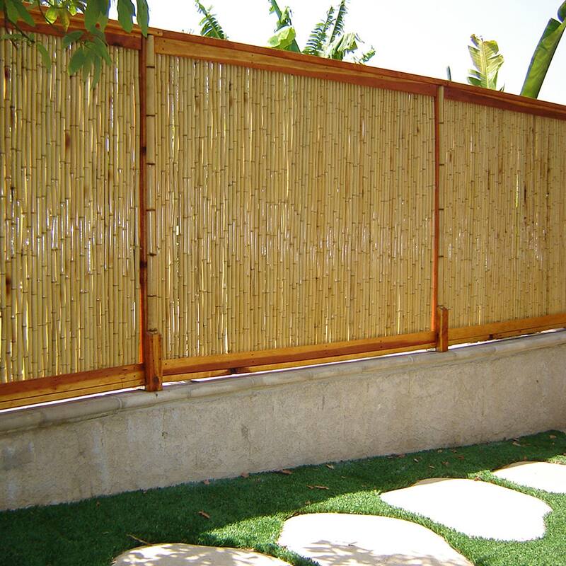 Natural Bamboo Fencing Rolled Fence Panel Patio Privacy Screen