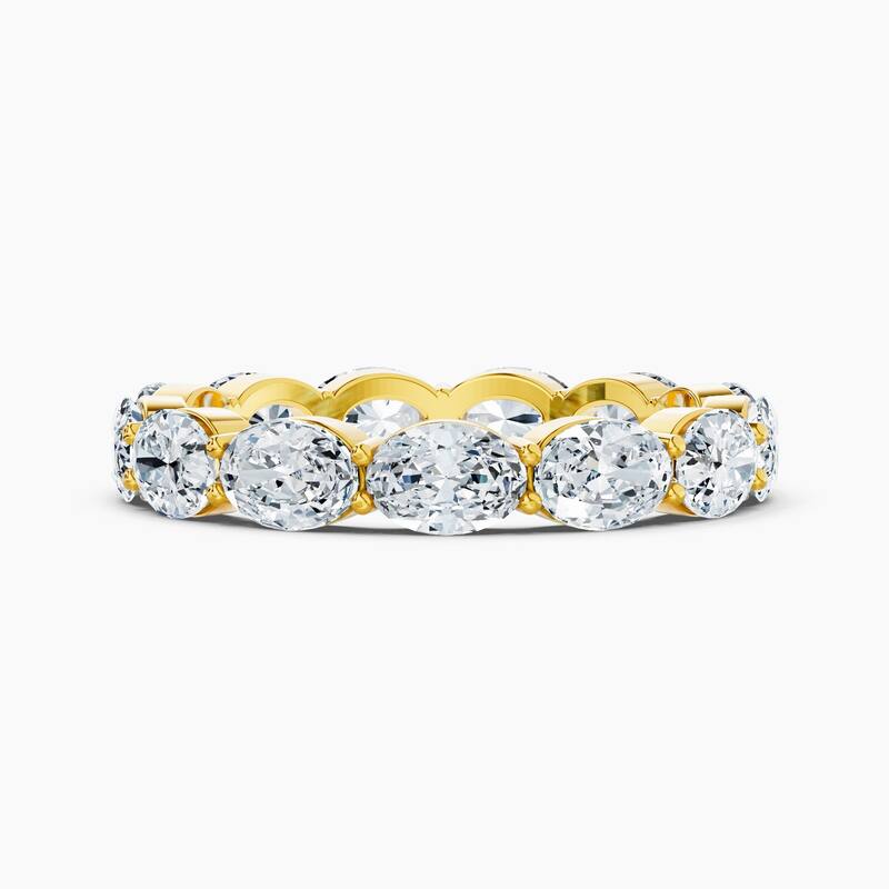 Auriya 14k Gold Oval East-West Lab Grown Diamond Eternity Band 1.80 - 7.50 ct. tw. (F-G, VS) - 3.25 ct. wt. - 4 - Yellow