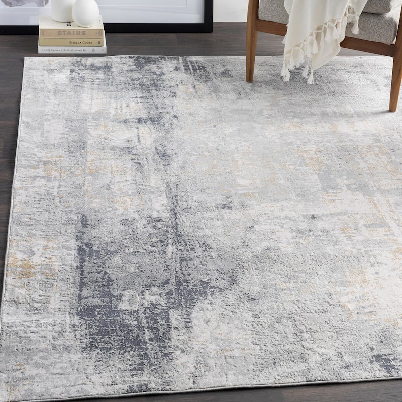 Uttermost 71511-5 Paoli 5-1/4' x 7-1/4' Viscose Abstract Indoor - Gray