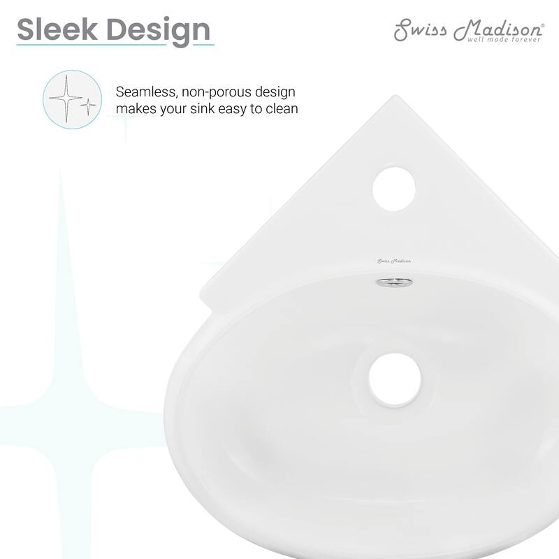 Plaisir Corner Wall-Mount Sink