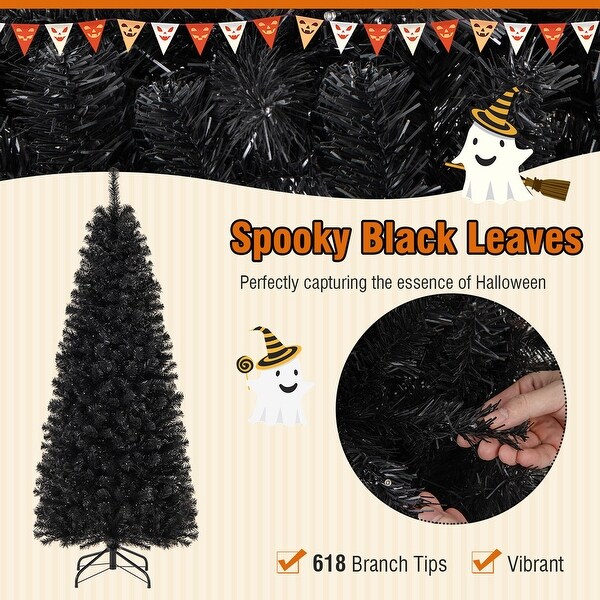 Costway 6 FT Artificial Halloween Tree with 618 Branch Tips 280