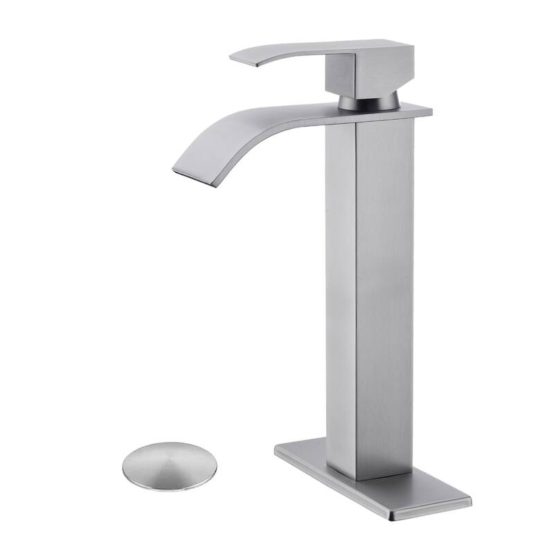 Bathroom faucet with pop-up drain