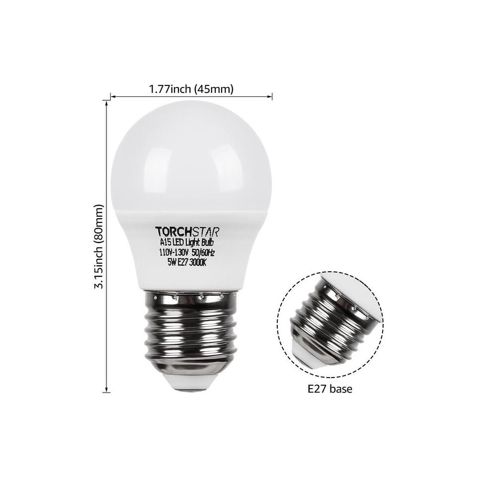 Shop 5w A15 Led Light Bulb 40w Equivalent 3000k Warm White N A 1 Overstock 25454876