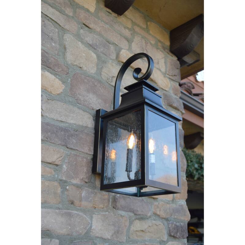 AA Warehousing Morgan 2 Light Exterior Light in Imperial Black Finish