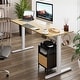 preview thumbnail 35 of 51, Futzca Height Adjustable Electric Standing Desk Sit Stand Computer Stand up Desk with Splice Board Honey/White55*24