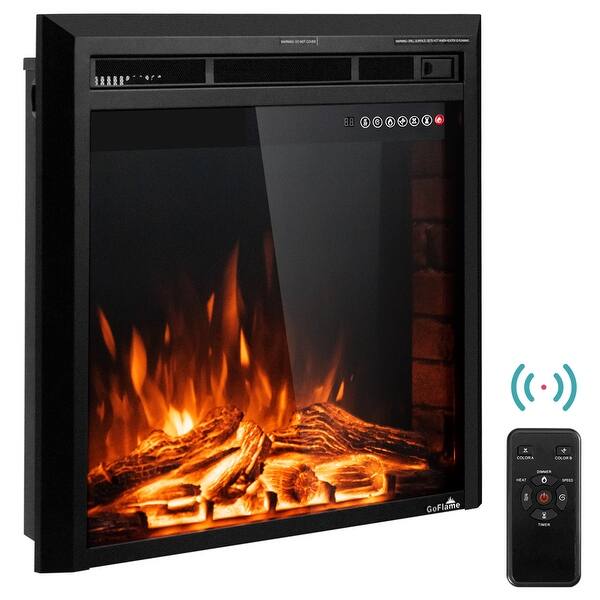Shop Costway 26 750w 1500w Fireplace Electric Embedded Insert