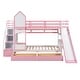 preview thumbnail 14 of 30, Castle Style Bunk Bed with 2 Drawers 3 Shelves and Slide