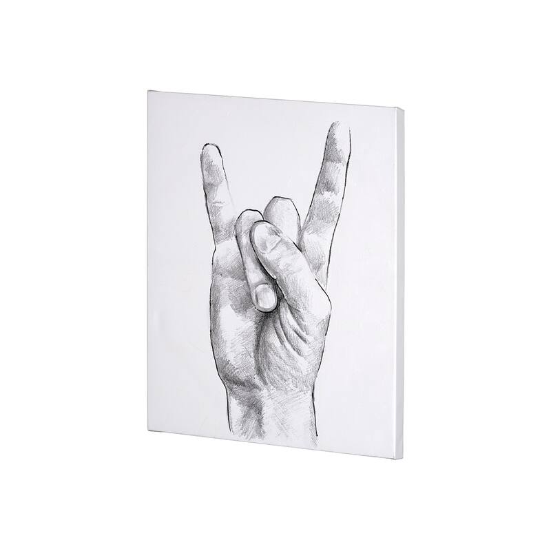 Hand Signs IV (28 x 35) Canvas Art Print