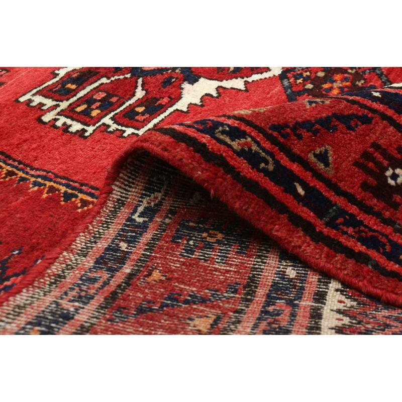 ECARPETGALLERY Hand-knotted Andelz Red Wool Rug - 4'3 x 6'9