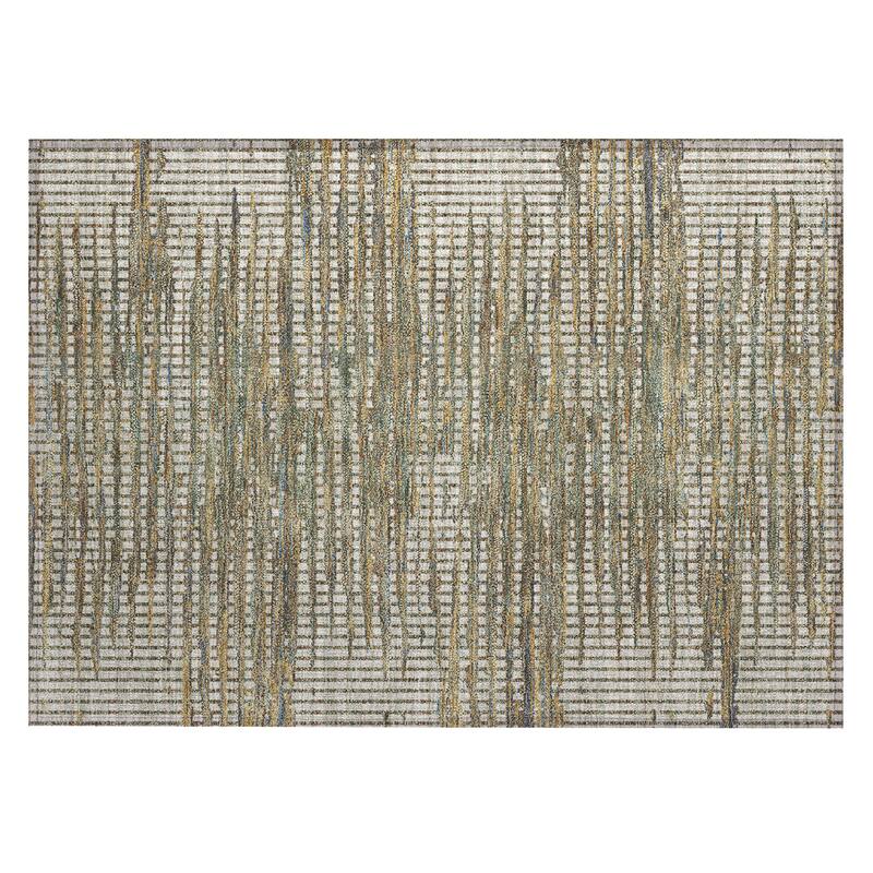 Machine Washable Indoor/ Outdoor Casual Keystone Chantille Rug