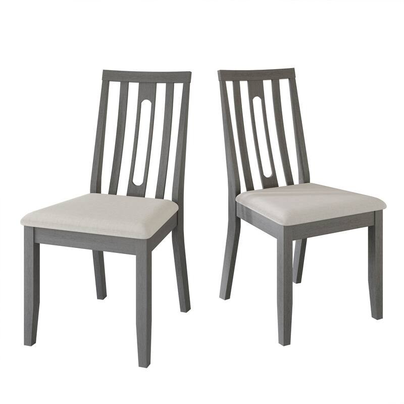 CraftPorch Contemporary Wooden Dining Chairs (Set of 2) - N/A - Grey